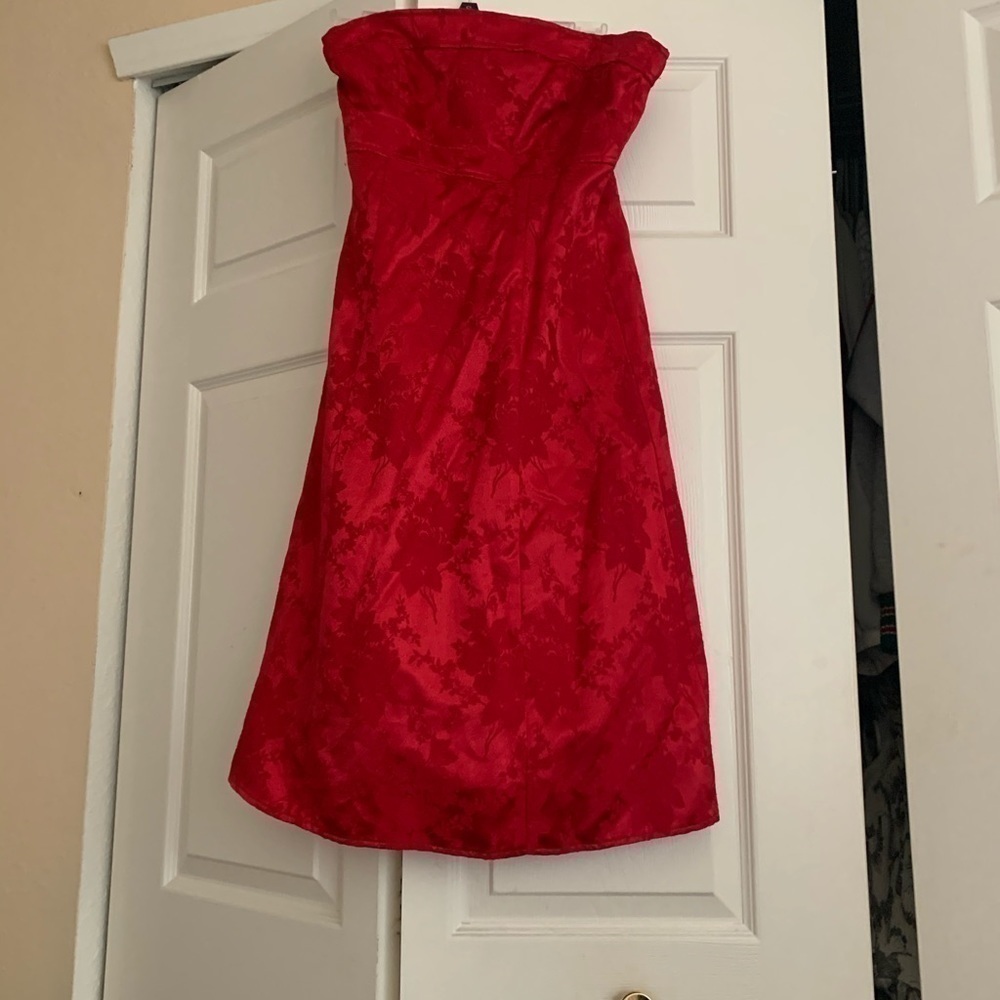 Vintage red strapless dress